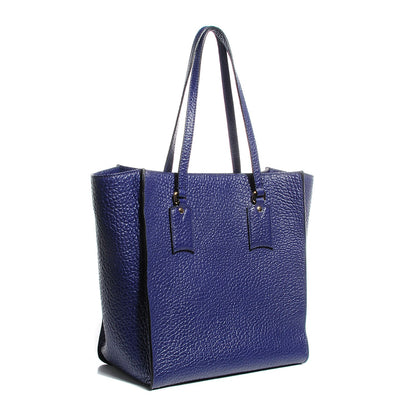 Burberry Heritage Grain Medium Woodbury Tote Blue 3 of 9