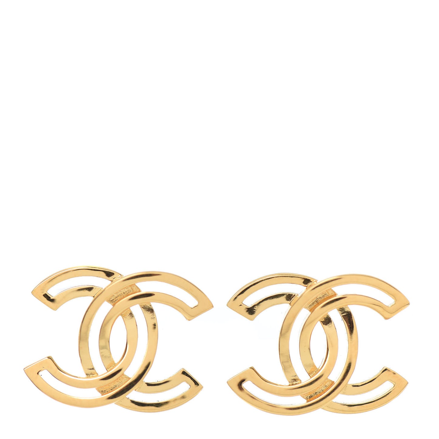 Metal Obazine CC Earrings Gold
