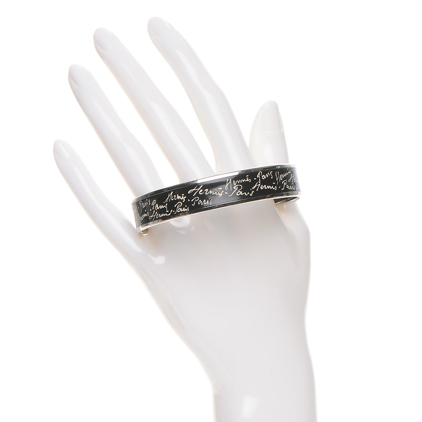 Enamel Printed Handwriting Bracelet 65 Black