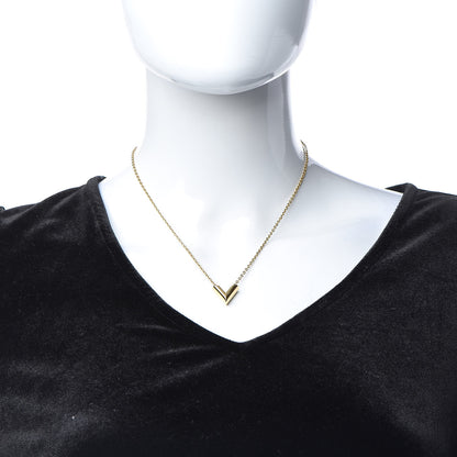 Louis Vuitton Essential V Necklace Gold 2 of 7