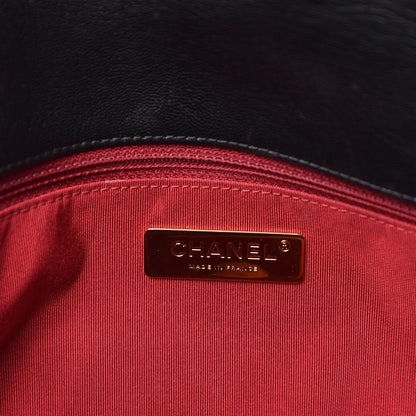 Chanel Goatskin Quilted Large 19 Flap Black 6 of 12