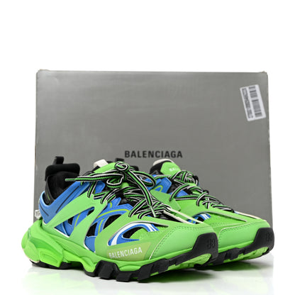 Balenciaga Mesh Nylon Metallic Fabric Womens Track Sneakers 37 Blue Green 9 of 9