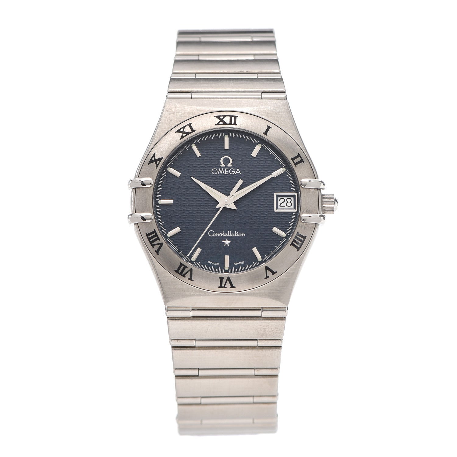 Omega Stainless Steel 33mm Constellation Quartz Watch Blue 1512.40 1 of 6