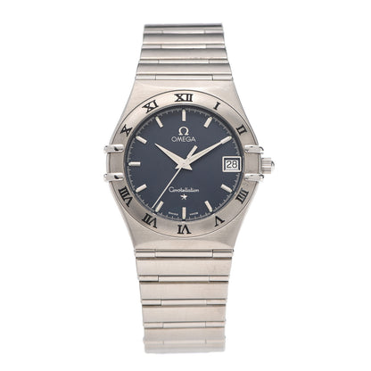 Omega Stainless Steel 33mm Constellation Quartz Watch Blue 1512.40 1 of 6
