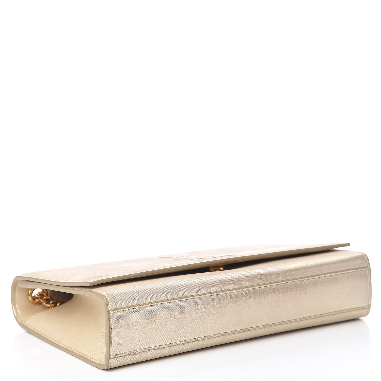 Saint Laurent Metallic Fabric Medium Monogram Kate Satchel Gold 4 of 19