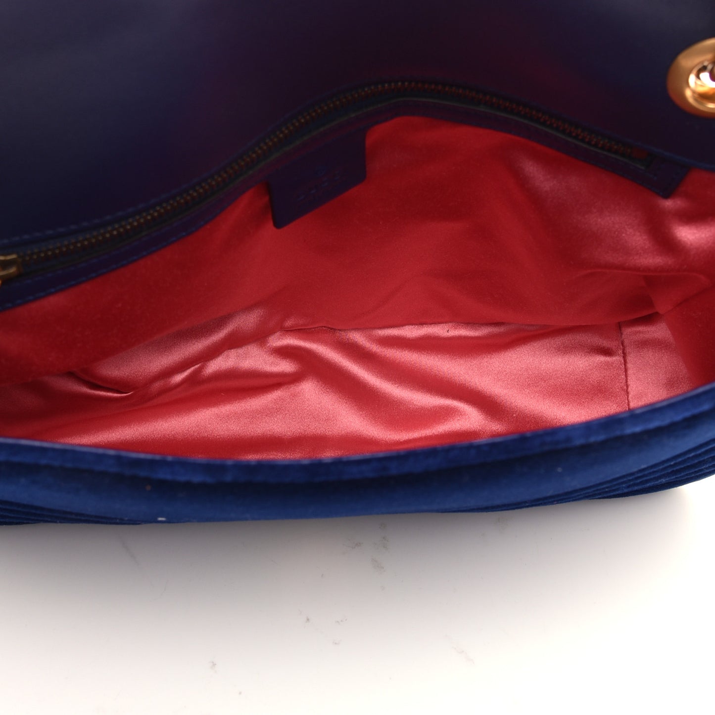 Velvet Matelasse Medium GG Marmont Shoulder Bag Cobalt Blue