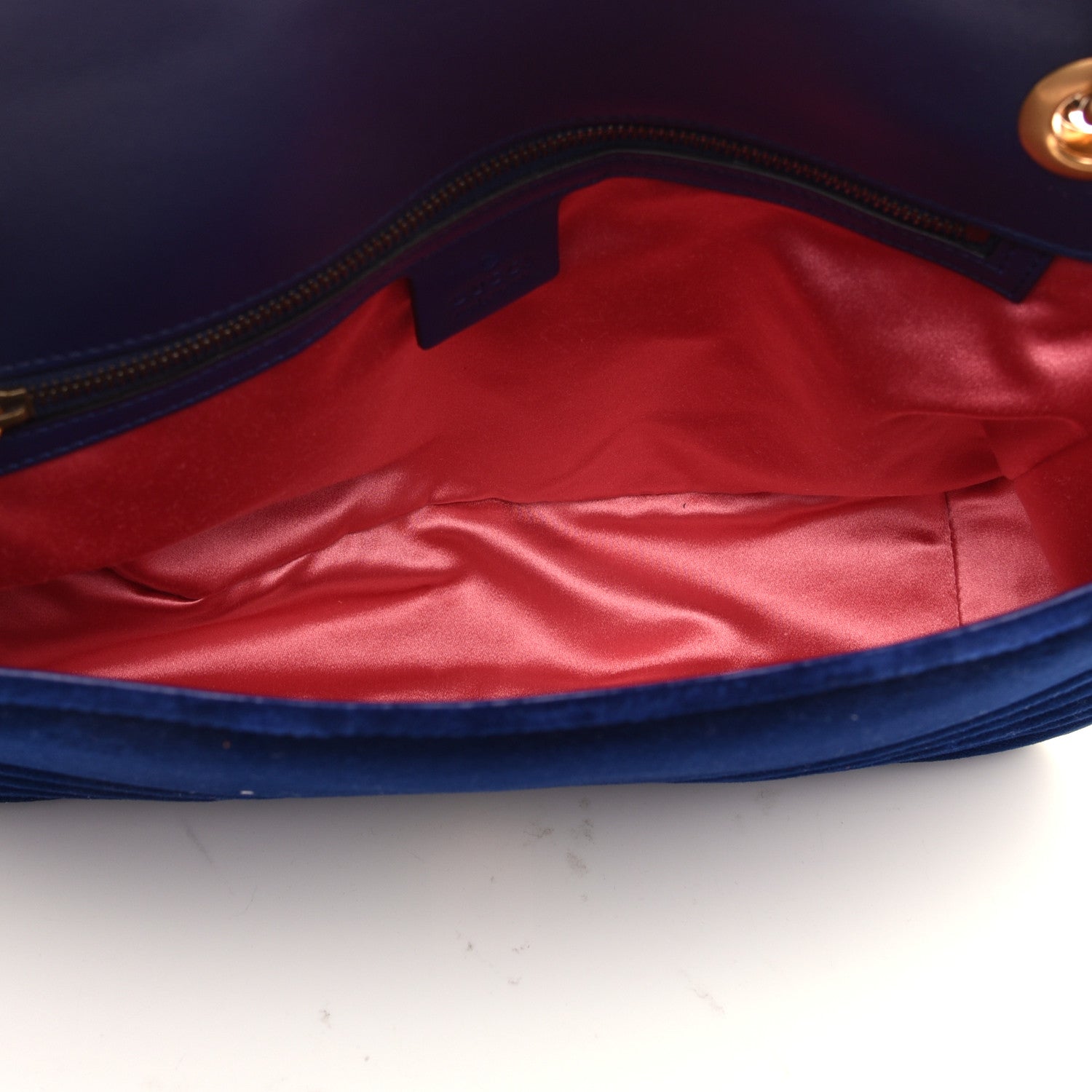 Gucci Velvet Matelasse Medium GG Marmont Shoulder Bag Cobalt Blue 5 of 9