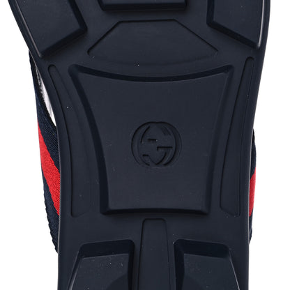 Gucci Nylon Calfskin Web Mens Cleat Sole Thong Sandals 5.5 Navy 6 of 10