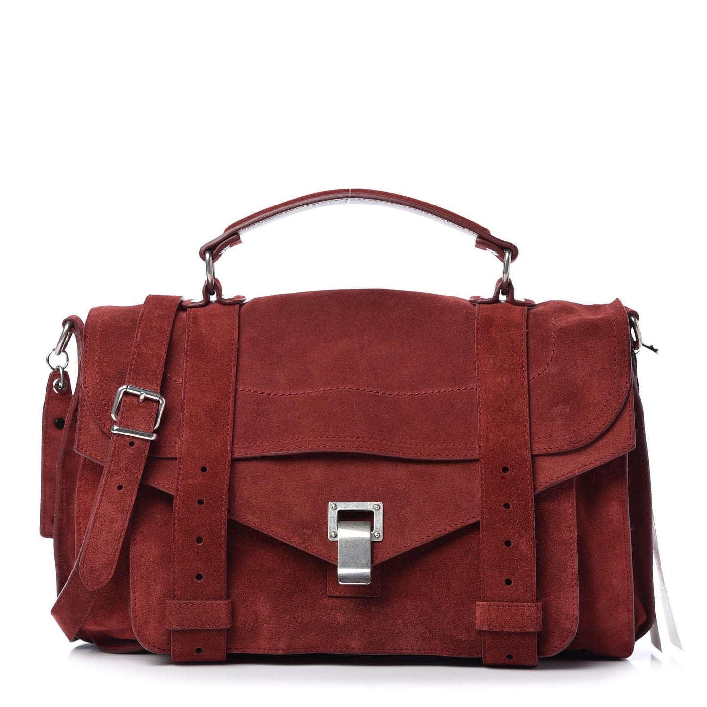 Suede Medium PS1 Satchel Midnight Plum