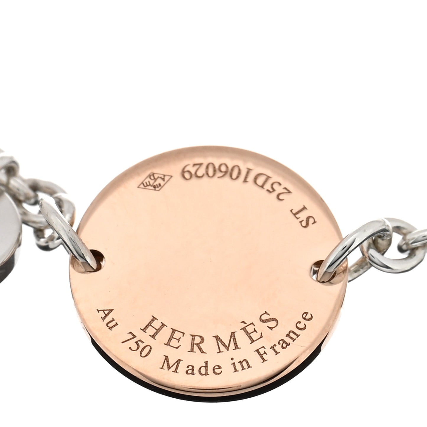 Sterling Silver 18K Rose Gold PM Ex-Libris Bracelet ST