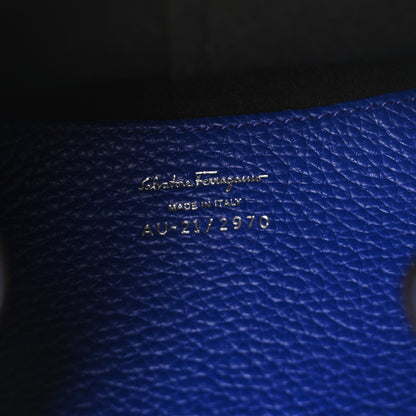 Salvatore Ferragamo Grained Calfskin Mini Gancino Bucket Bag Bluette 6 of 9