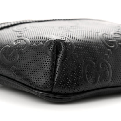 Gucci Calfskin GG Tennis Embossed Belt Bag Black 9 of 11