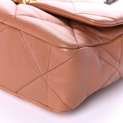 Chanel Lambskin Quilted Large Chanel 19 Flap Brown 9 of 10