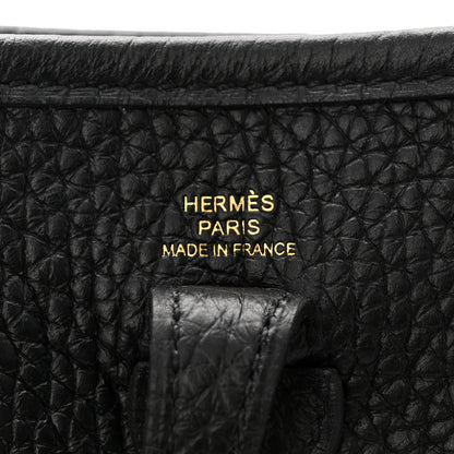 Hermes Taurillon Clemence Evelyne TPM Black 6 of 11
