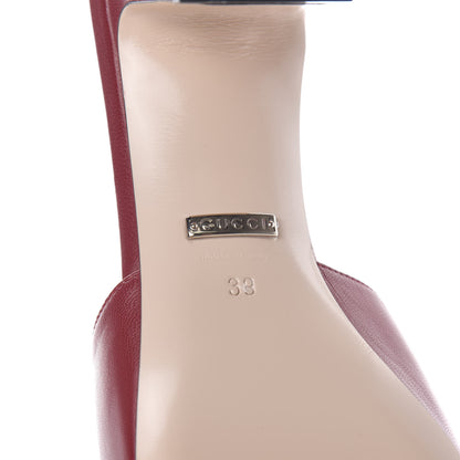 Gucci Malaga Kid Crystal Square G Madelyn Mules 39 Romantic Cerise 6 of 10