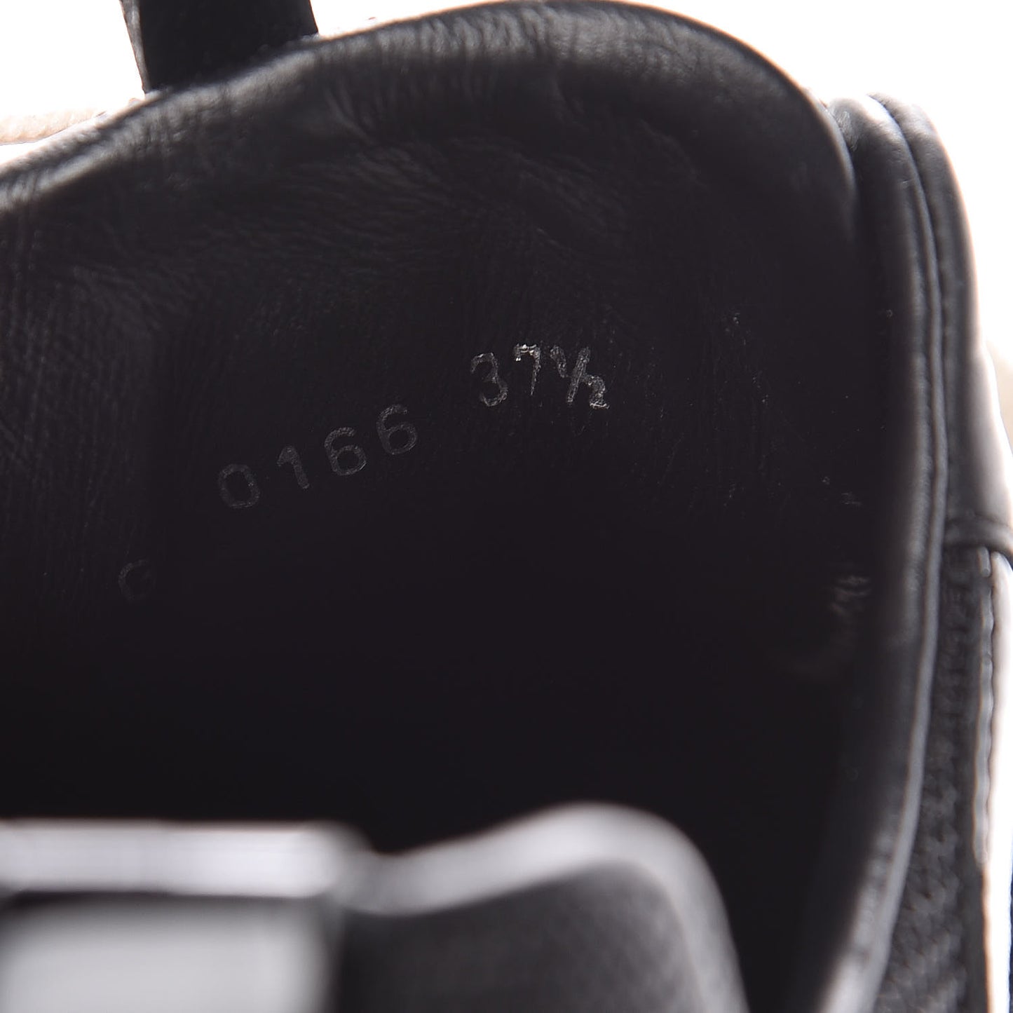 Calfskin Run Away Sneakers 37.5 Black