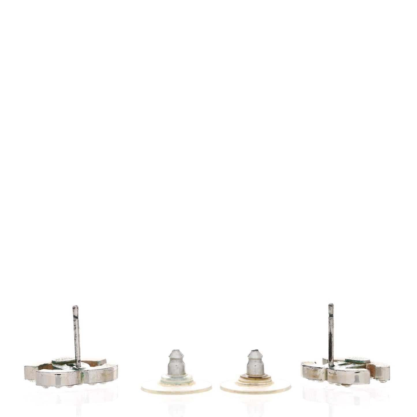 Crystal CC Earrings Silver