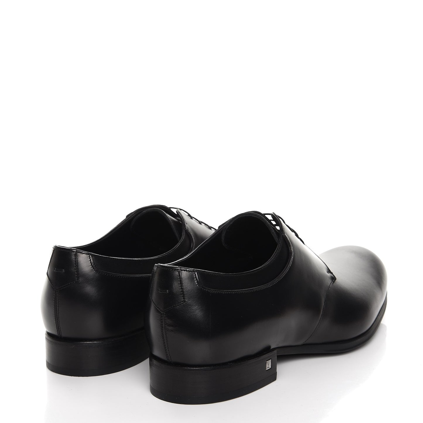 Lambskin Derby Lace Up Shoes 8 Black