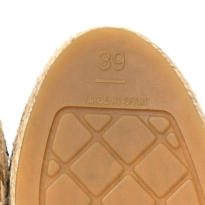 Chanel Tweed CC Espadrilles 39 Blue Pink 6 of 8