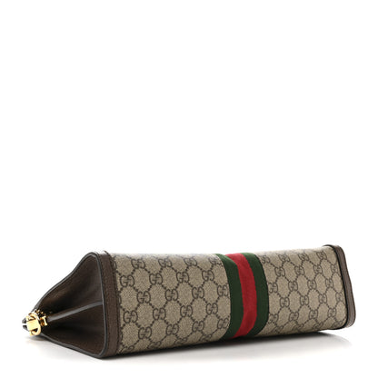 Gucci GG Supreme Monogram Web Medium Ophidia Chain Shoulder Bag Brown 4 of 14