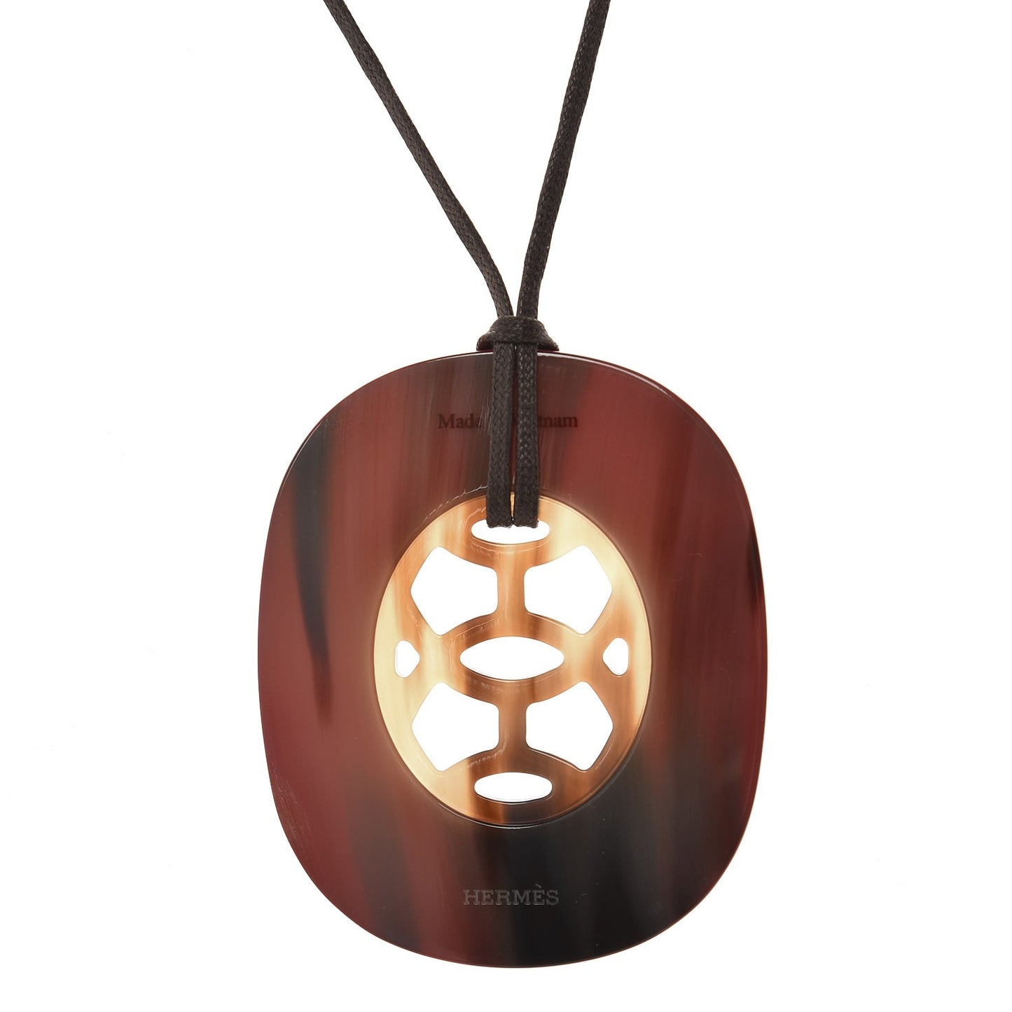 Buffalo Horn Lacquer Lift Necklace GM Rouge Carmin