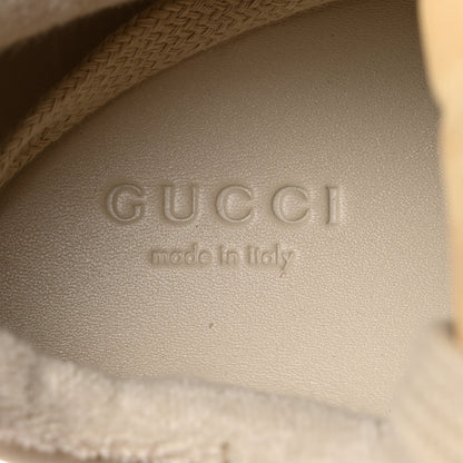 Gucci Calfskin GG Supreme Crystals Web Screener Sneakers 35 Beige Ebony Wild Rose 6 of 8