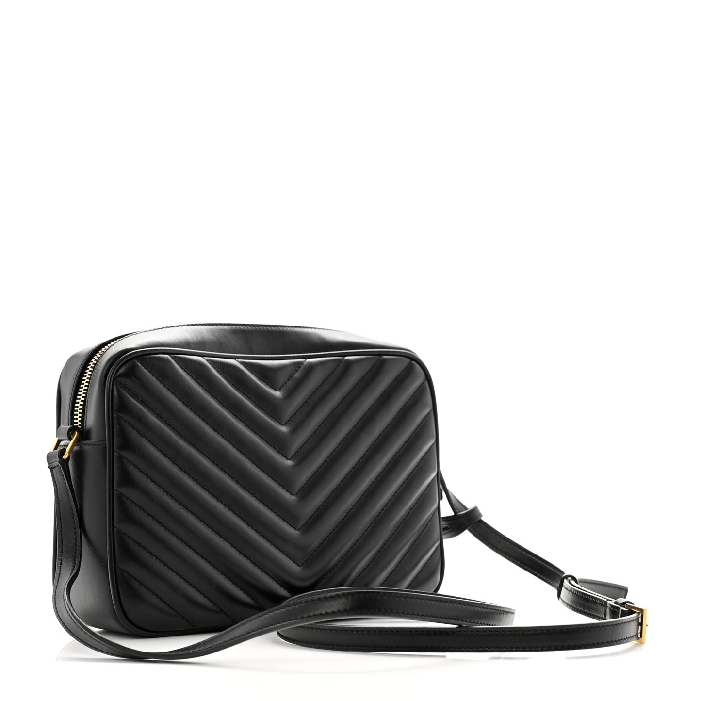 Calfskin Matelasse Monogram Lou Camera Bag Black