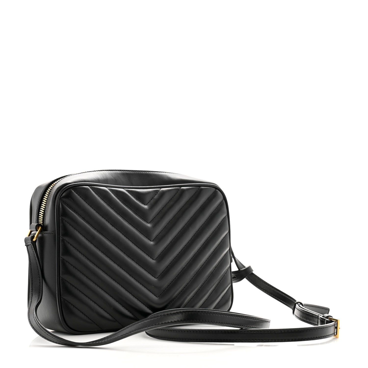 Saint Laurent Calfskin Matelasse Monogram Lou Camera Bag Black 3 of 12