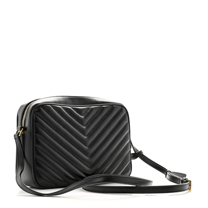 Saint Laurent Calfskin Matelasse Monogram Lou Camera Bag Black 3 of 12