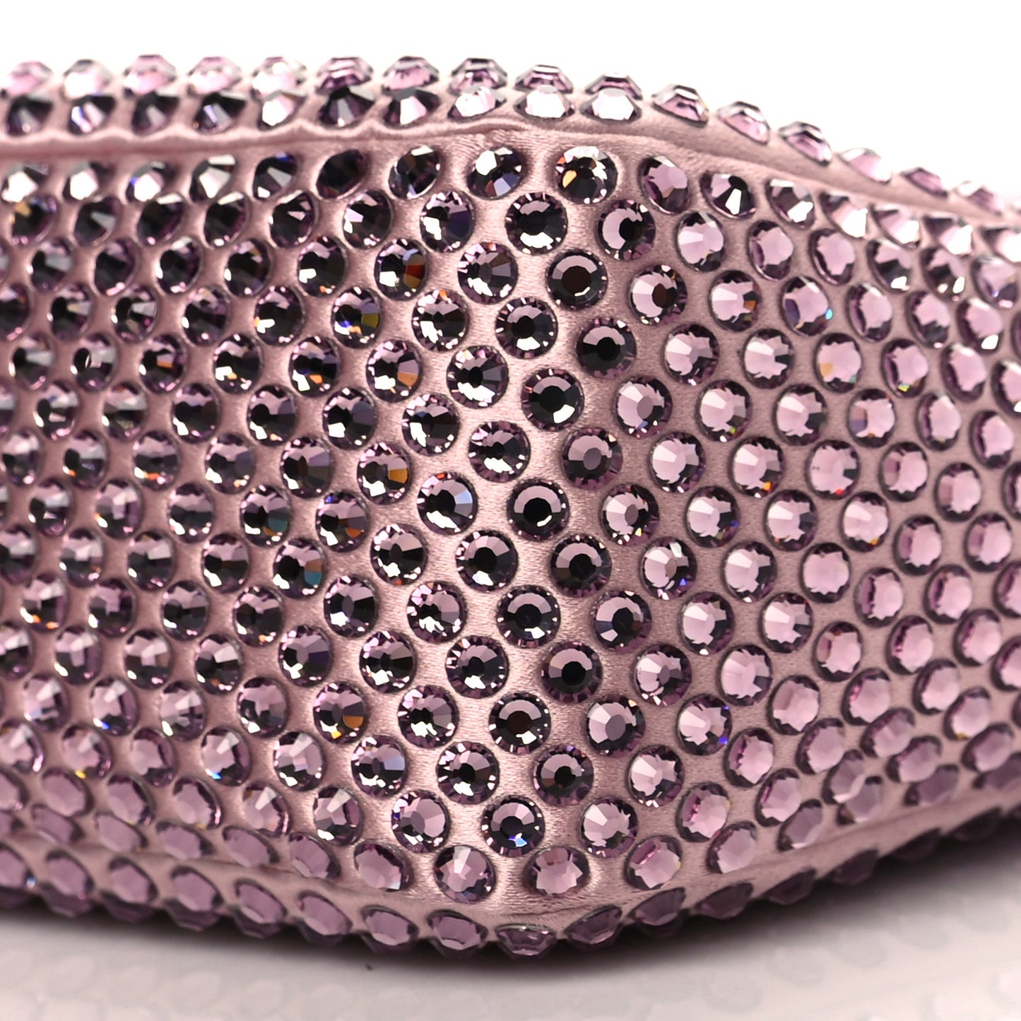 Satin Crystal Mini Re-Edition 2000 Bag Alabastro