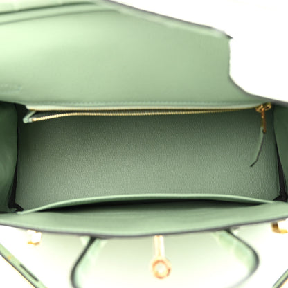 Hermes Matte Alligator Birkin 25 Vert D'eau 5 of 12
