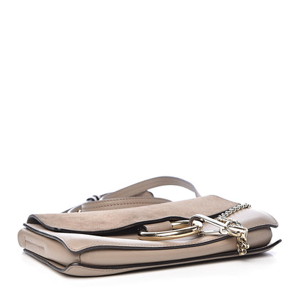 Chloe Suede Calfskin Small Faye Shoulder Bag Motty Grey 4 of 18