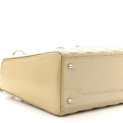 Christian Dior CHRISTIAN DIOR Patent Cannage Medium Lady Dior Grey 9 of 14