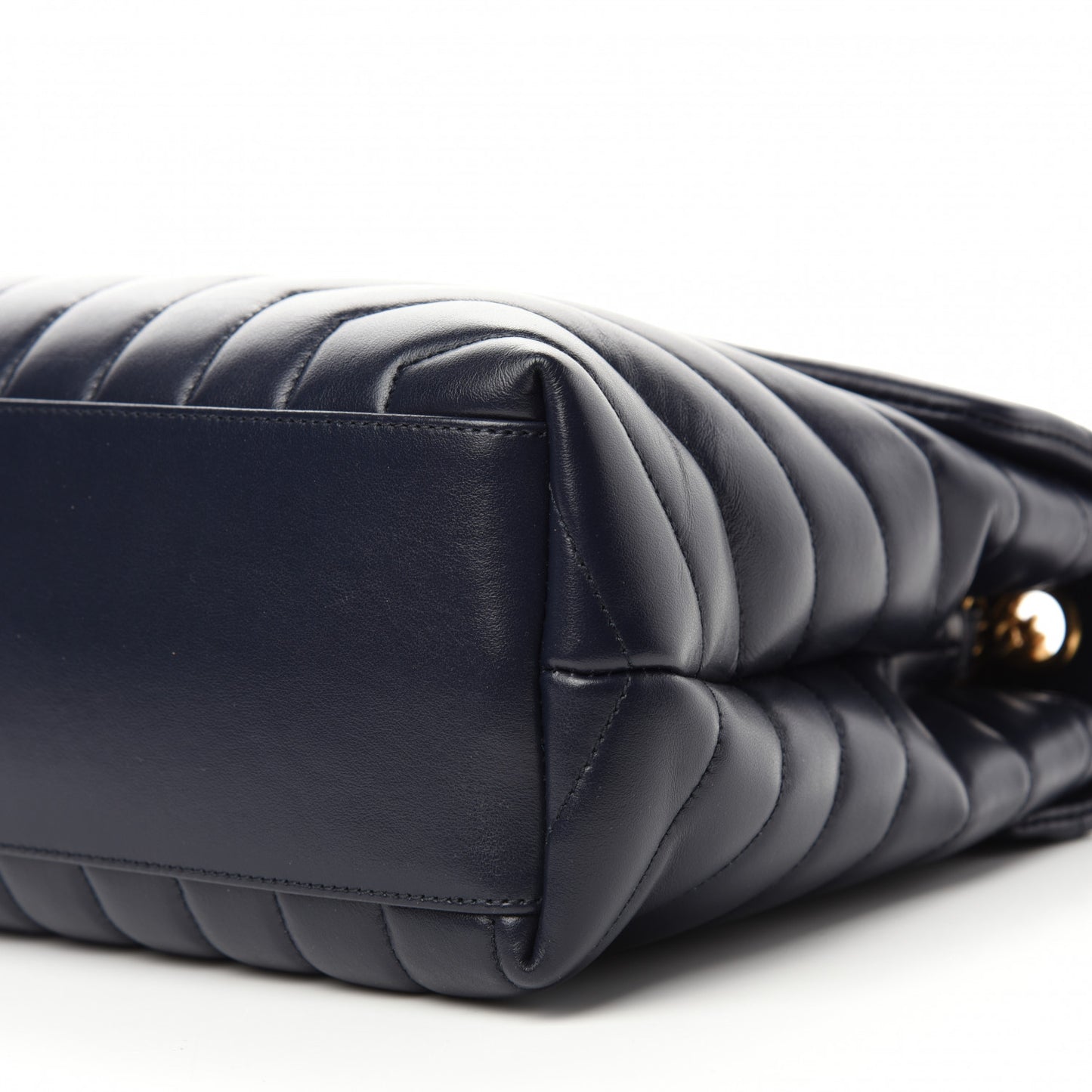 Calfskin Y Quilted Monogram Medium Loulou Chain Satchel Medium Blue