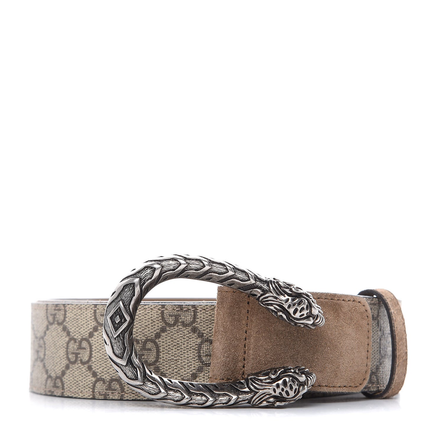 GG Supreme Monogram Suede Dionysus 40mm Belt 90 36 Beige Taupe