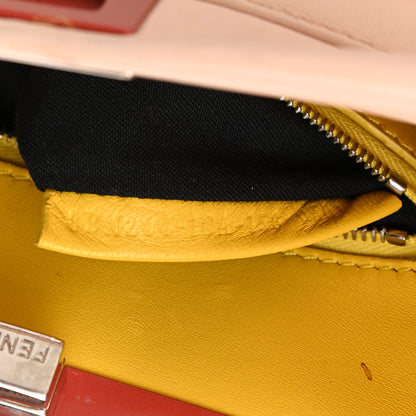 Fendi Nappa Colorblock Mini Peekaboo Iconic Satchel Plaster Sunflower Papavero 8 of 18