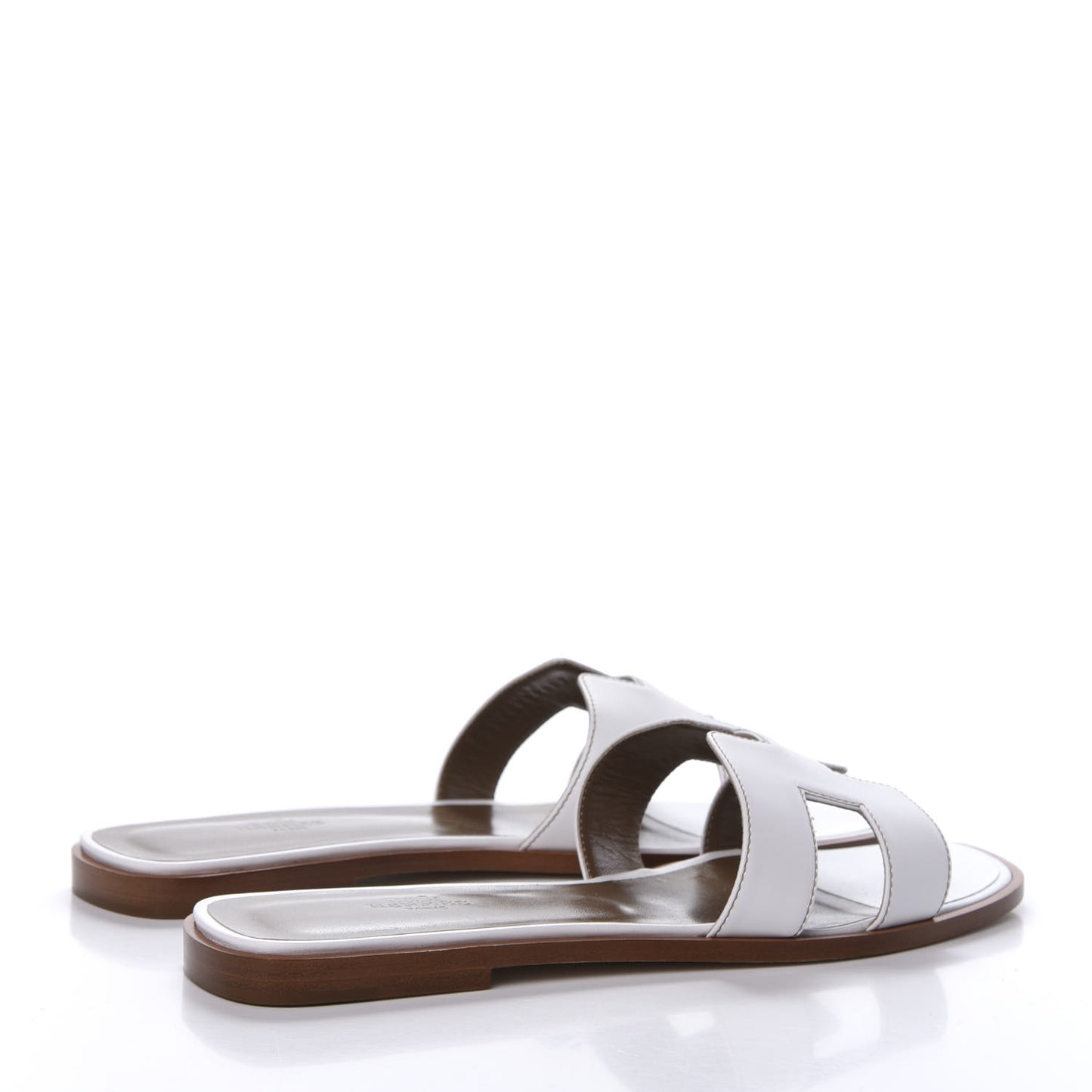 Box Calfskin Oran Sandals 41 White