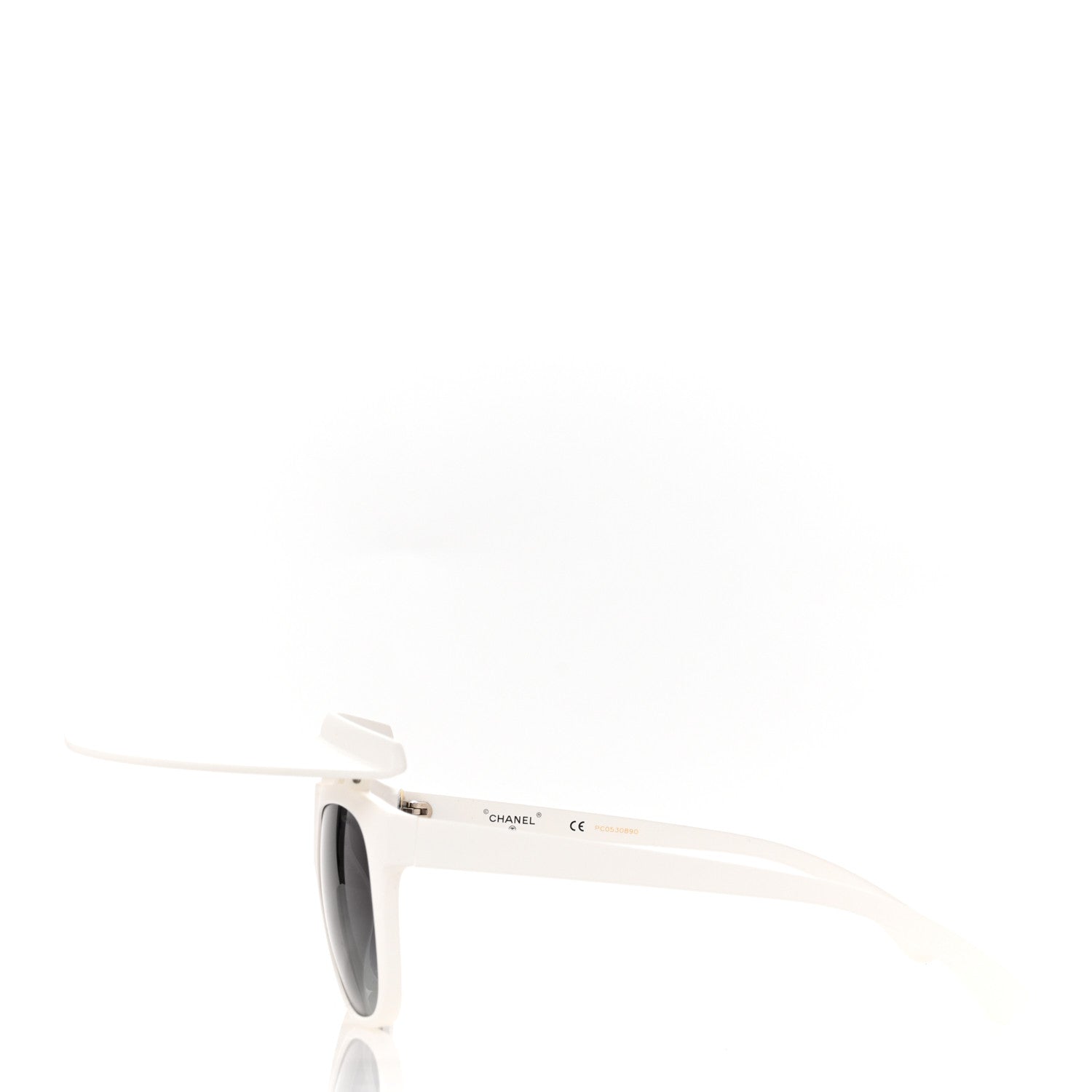Chanel Acetate Visor Sunglasses 71046 Matte White 3 of 9