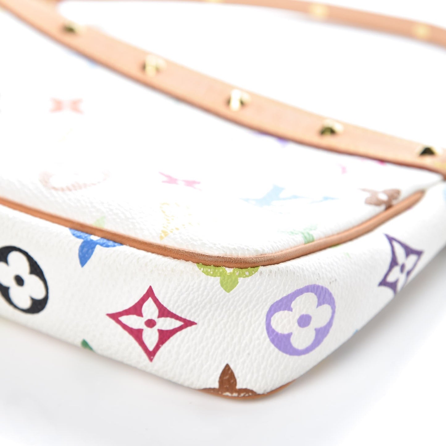 Monogram Multicolor Pochette Accessories White