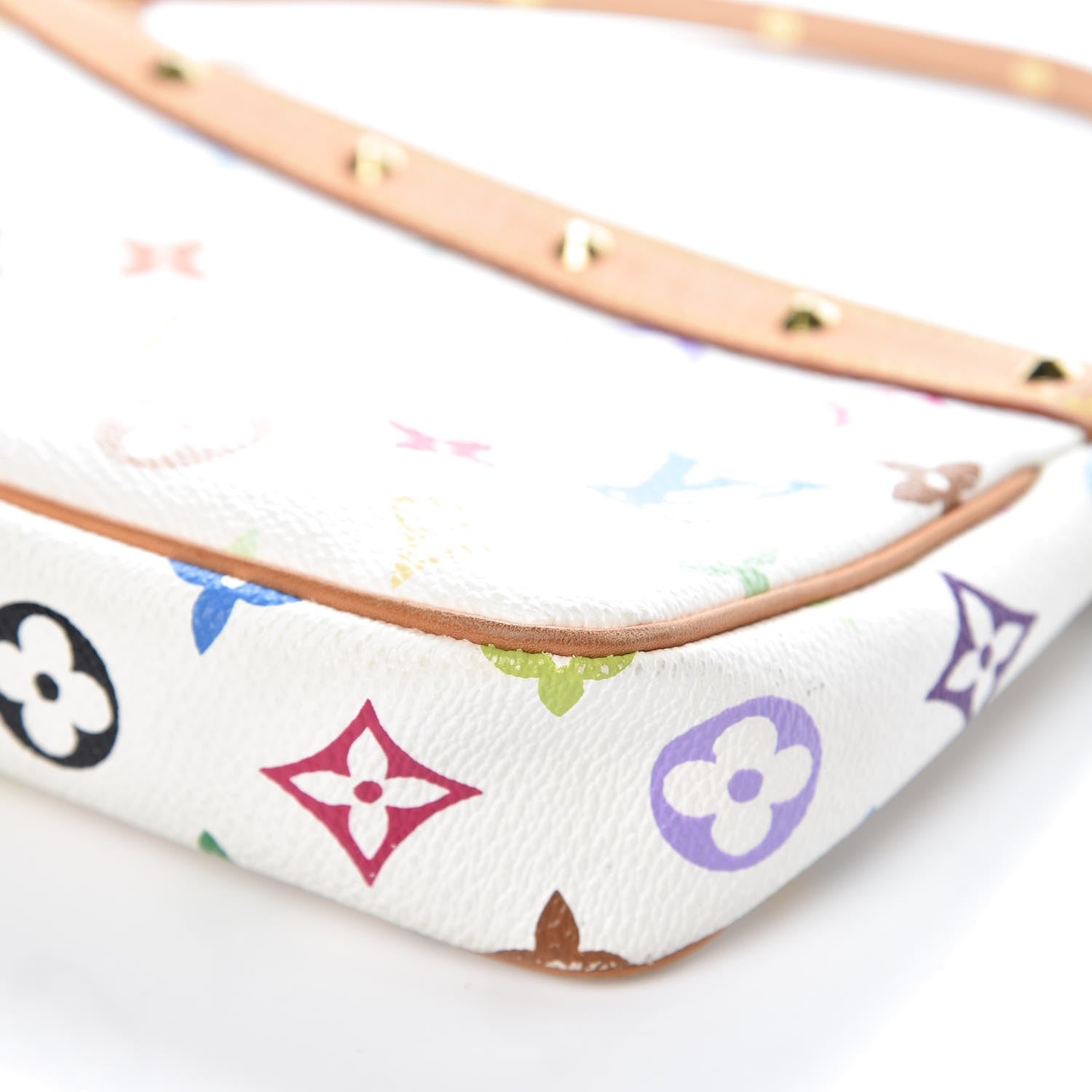 Louis Vuitton Monogram Multicolor Pochette Accessories White 10 of 10