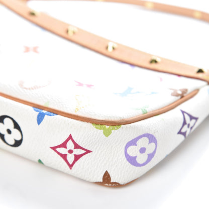 Louis Vuitton Monogram Multicolor Pochette Accessories White 10 of 10