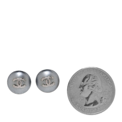 Chanel CC Earrings Silver 2 of 4