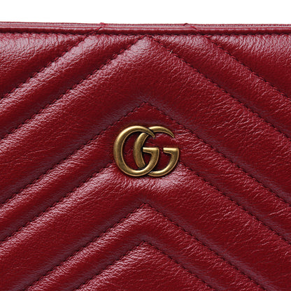 Gucci Azalea Calfskin Matelasse Heart Medium GG Marmont Slim Shoulder Bag Romantic Cerise 12 of 12