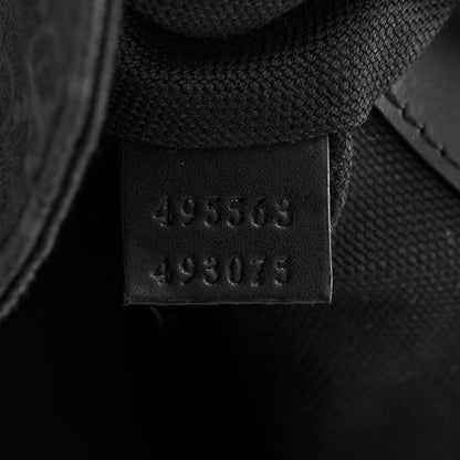 Gucci Soft GG Supreme Monogram Calfskin Web Double Buckle Backpack Black 7 of 11