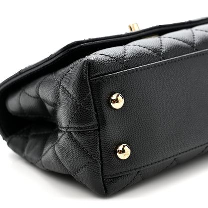 Chanel Caviar Quilted Extra Mini Coco Handle Flap Black 9 of 11