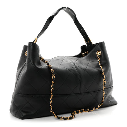 Chanel Calfskin Quilted Small Coco Base Shopping Bag Black 3 of 10