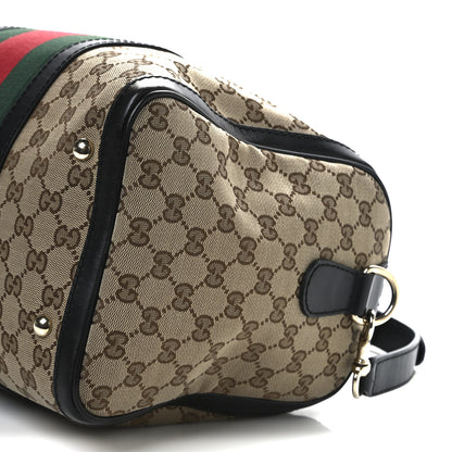 Gucci Monogram Vintage Web Medium Boston Black 10 of 10