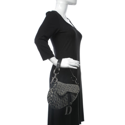 Christian Dior Monogram Saddle Bag Black 2 of 10