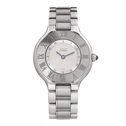 Cartier Stainless Steel 28mm Must De 21 Quartz Watch 1 of 6