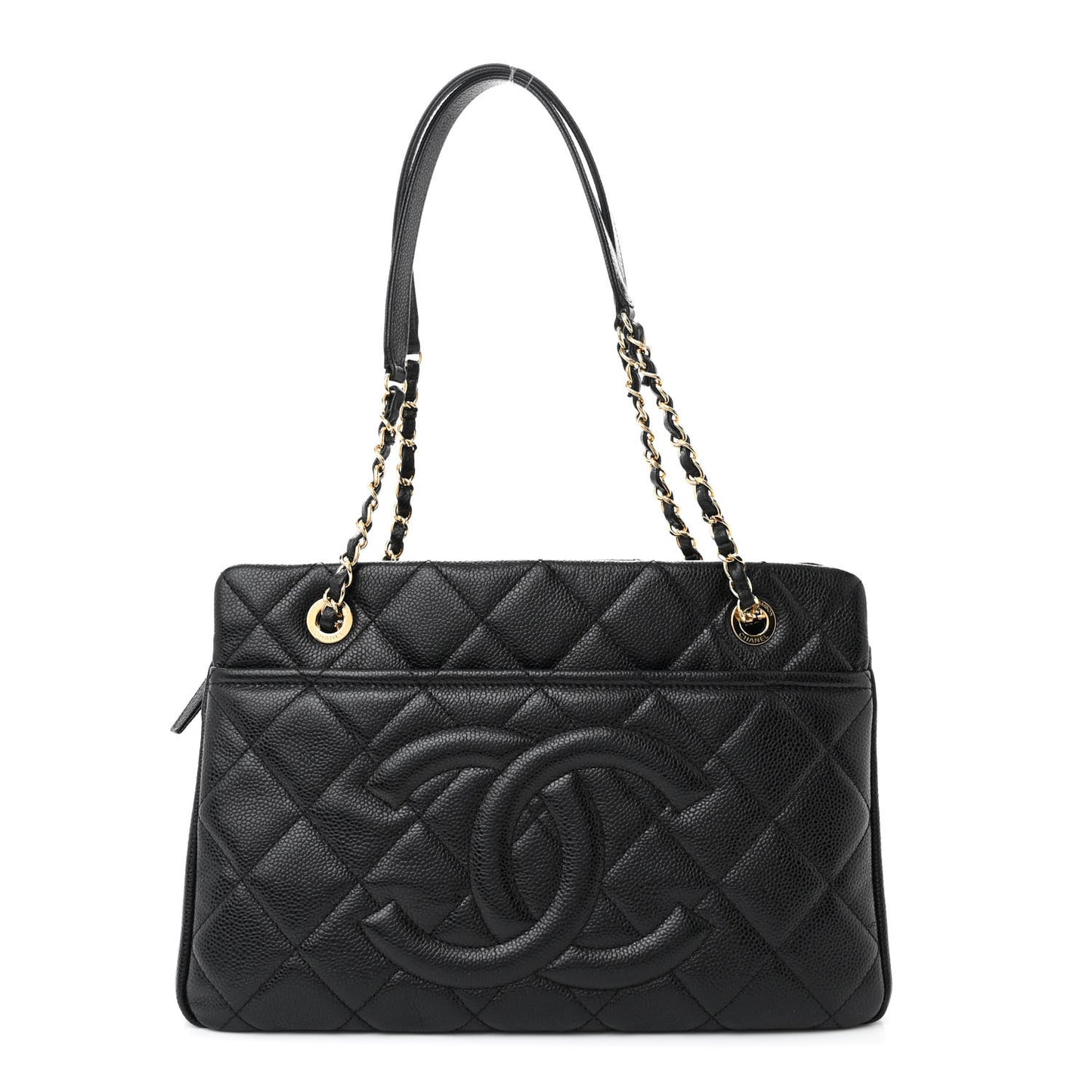 Caviar Quilted Timeless CC Soft Tote Black